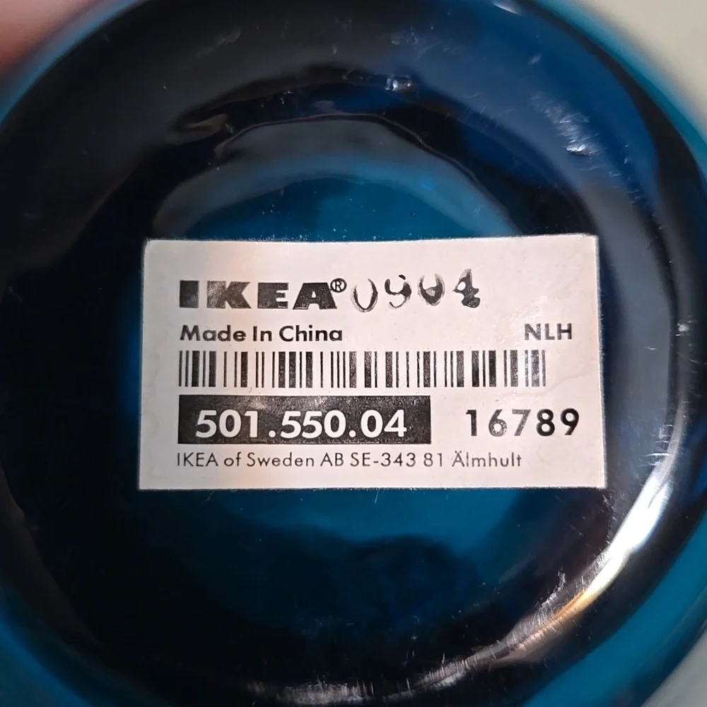 IKEA Blue Glass Vase